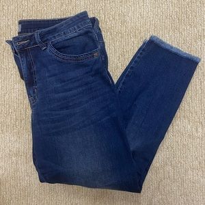 Wit & Wisdom high waist fray hem skinny ankle jean